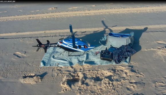 In the sand pit.