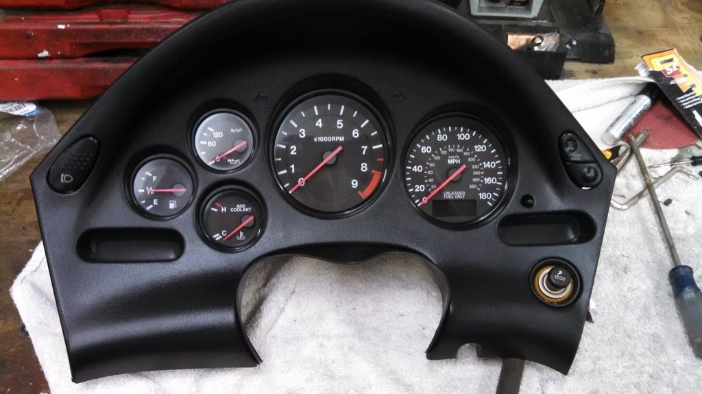 Interior/Upholstery - WTB 94 texture gauge surround - Used - 1994 to 1995 Mazda RX-7 - Chicago, IL 60647, United States