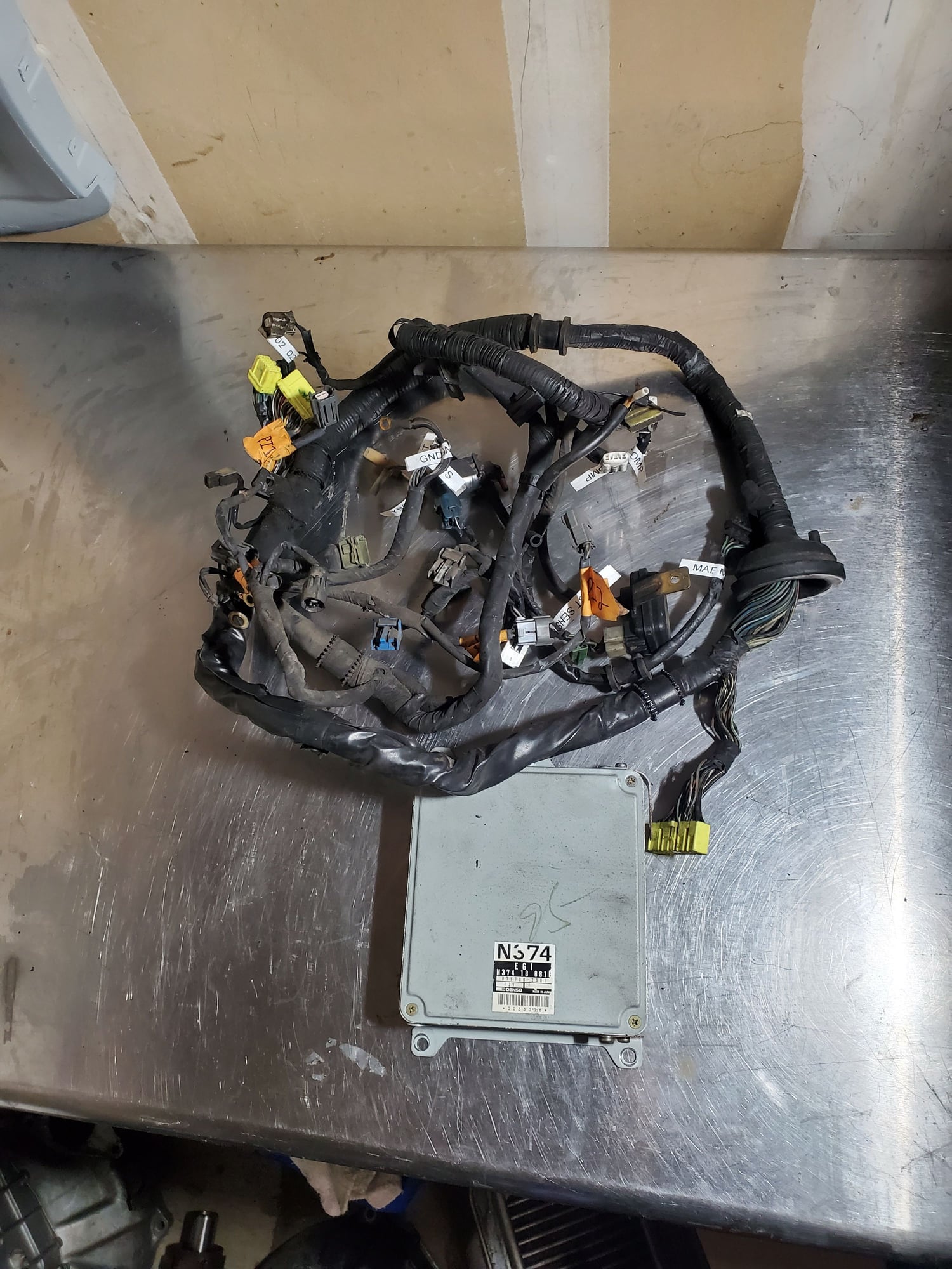 Engine - Electrical - S5 turbo engine harness and ECU - Used - 1988 to 1991 Mazda RX-7 - Fairfield, CA 94534, United States