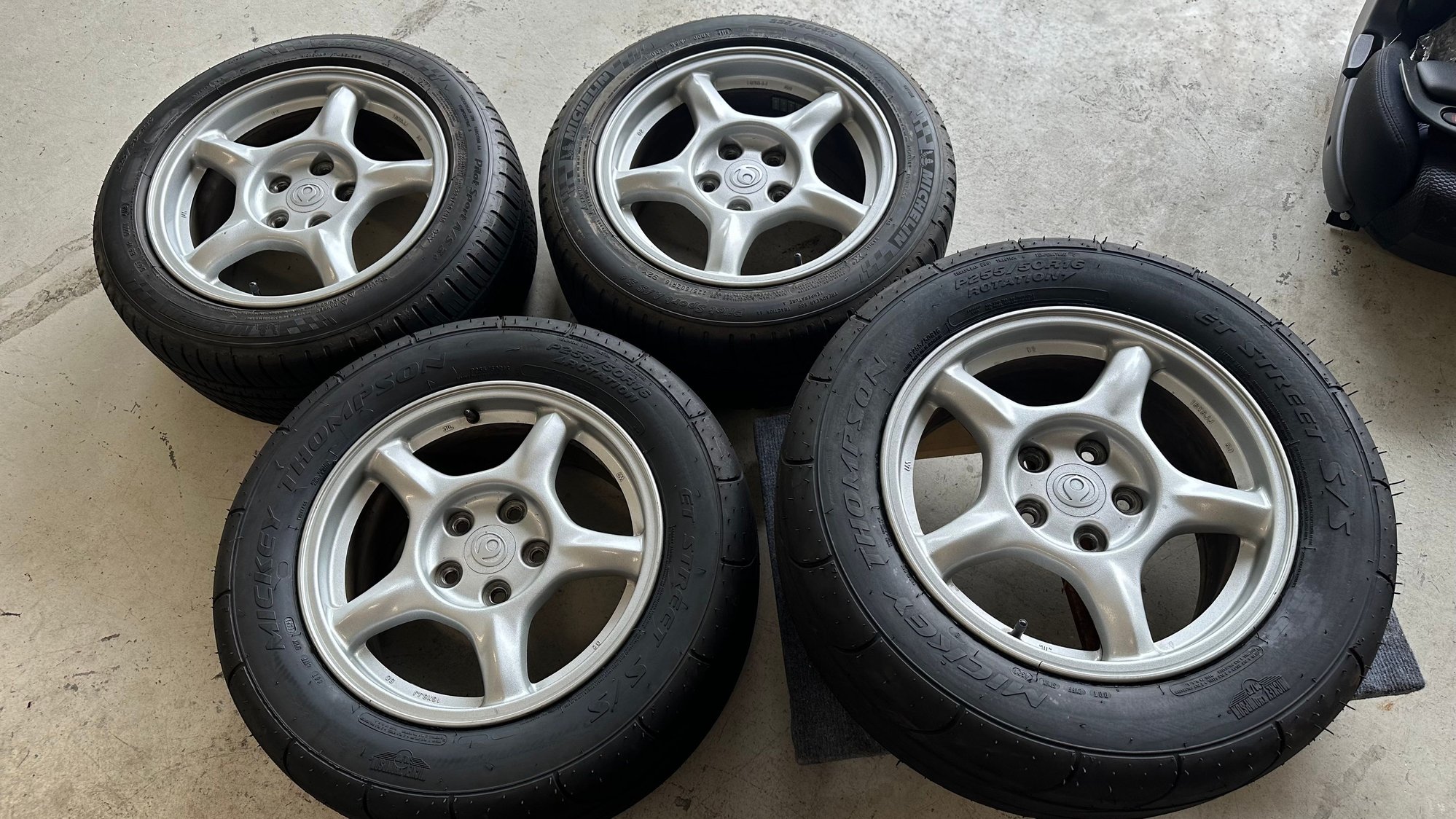 Wheels and Tires/Axles - 93 RX7 stock rims... drag set-up $500 FIRM - Used - 1993 to 2002 Mazda RX-7 - Melbourne,fl, FL 32940, United States
