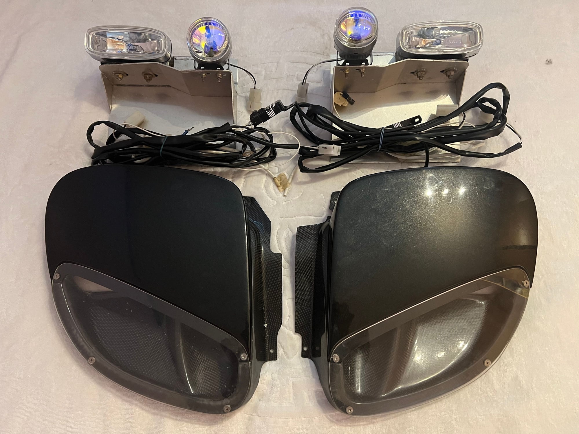 Exterior Body Parts - Original R-Magic H3 Headlight Kit w/ Carbon Bases - Used - 1992 to 2002 Mazda RX-7 - London HA27DY, United Kingdom