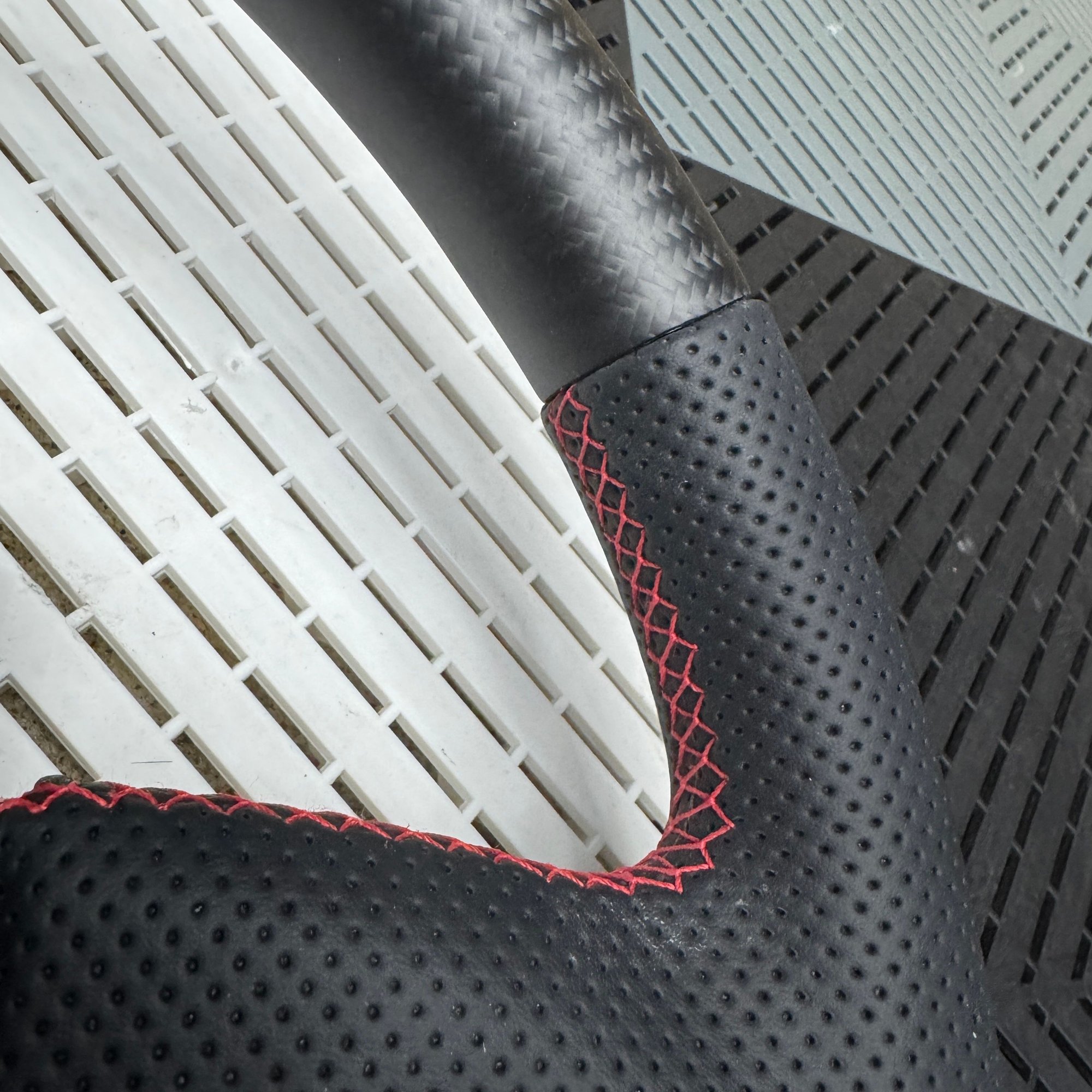 Interior/Upholstery - Fully Restored MAZDASPEED Steering Wheel - Carbon / Red Stitch - Used - 1992 to 2002 Mazda RX-7 - Birmingham, MI 48323, United States