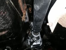 Heres a picture of the driveshaft mounted