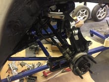 Driver side rear end and suspension installed