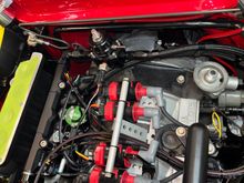 Perrin fuel pressure regulator. I used Performance World AN fittings and nylon wrapped stainless braided hose