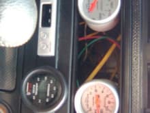 Greddy turbo timer,PLX wideband,auto meter EGT and CT gauges.