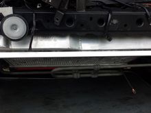 View from the front, got a couple of inches between the radiator & PS cooling line to fit a AC condenser.