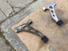 rx7 control arms after cleanup -- close up
