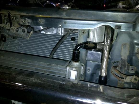 30 Oil cooler and Braded lines  Inplace