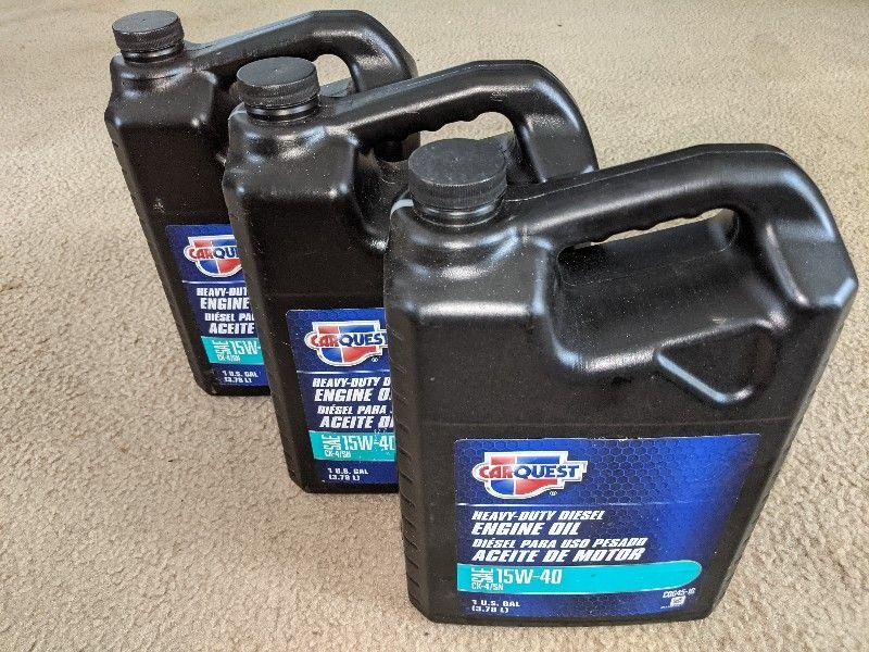 (3) Gallons CARQUEST 15W40 HeavyDuty Diesel Engine Oil