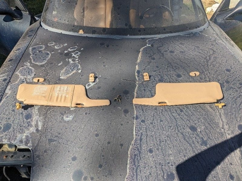 Interior/Upholstery - 92-02 FD OEM TAN Sun Visor PAIR/SET - Used - 1992 to 2002 Mazda RX-7 - Arden, NC 28704, United States