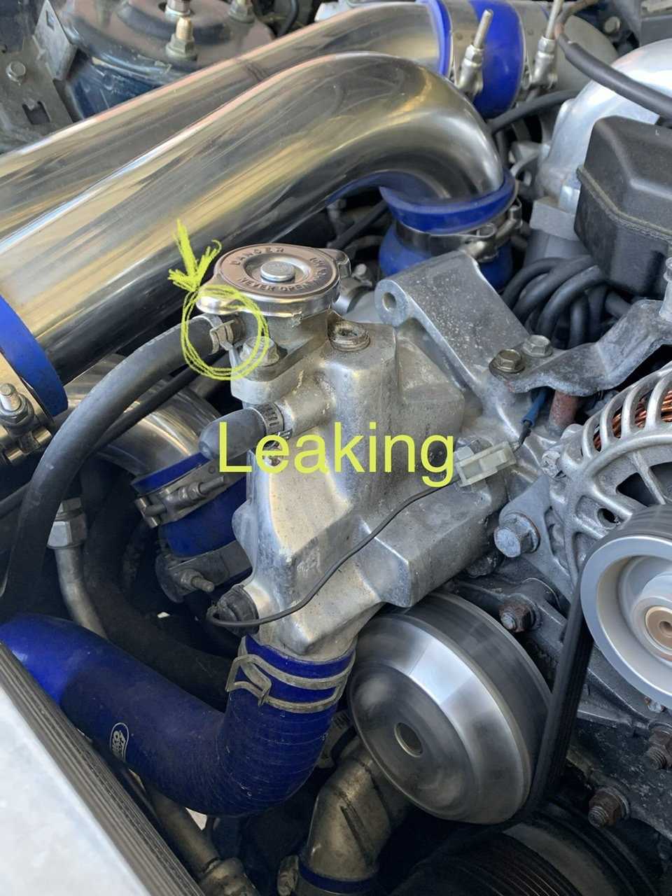 Leaking coolant filler neck -  - Mazda RX7 Forum
