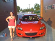 Me and my car after i polished her!