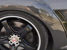 racing hart pro 5 series wheels / carbon fiber fenders / carbon fiber fender grill inserts