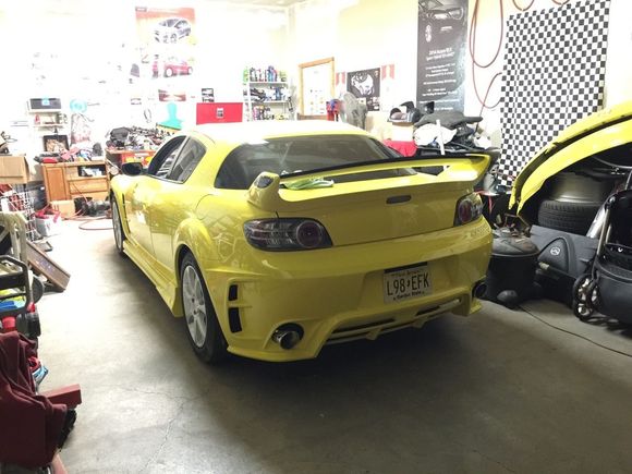 Carbon fiber flap on spoiler