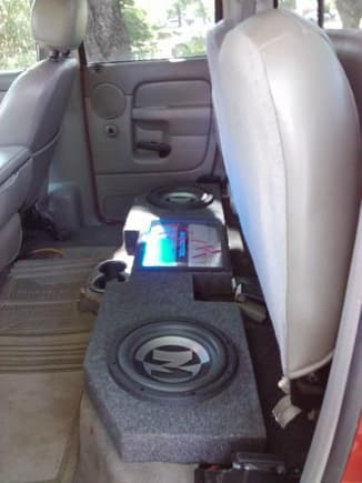 new subwoofers in my dodge truck