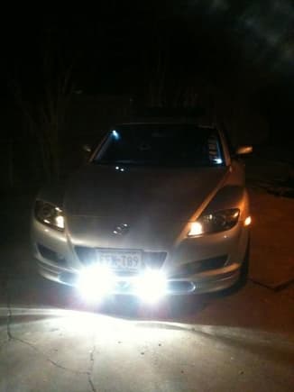 The new fog lights! And the strobes goin in the windshield!