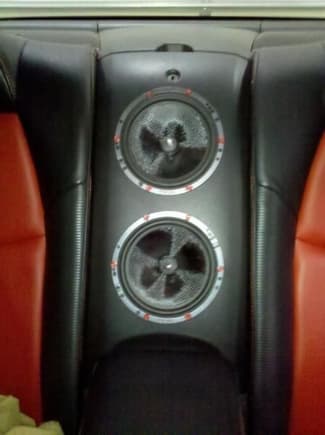 focal speakers powered by kicker amp that I installed between rear seats