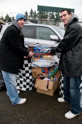 me and my bro donating our toy