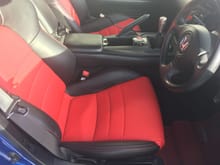 Re-upholstered my seats to red and black. Always had red OEM mats fitted