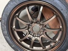 Unfortunately, the wheel finished developed some kind of haze. I'm not sure if it was the degreaser I used, didn't clean with anything super acidic. In the future, will just stick with soap and water. The ceramic coating did bring out the bronze a bit more. 