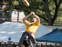 Caber Toss.  'Normal Caber' is about 19' and 125 lbs.  These "Challenge Cabers" were 16' long but weighed 152 lbs.