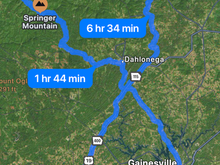 Think I got a good route here. I’m not 100% if I can drive the route north from Springer.