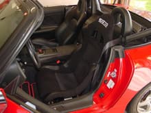 Seat mounted in car.JPG
