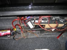 1 farad Capacitor and two 800 W amps on amp rack