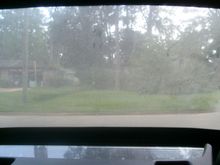 Rear plastic window is dirty, but fairly low on scratches.