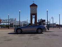 Clocktower at the Riverplex in downtown Peoria, IL.  War Mem