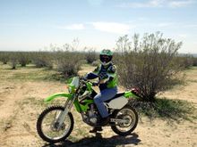 PK on KLX300R, 3-2003.JPG