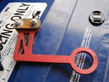 GT Motoring red anodized front tow hook