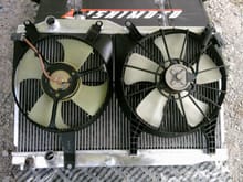 mishimoto radiator stock fans