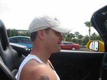 Quaesta driving to Tiki Bar