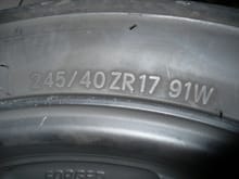 245/40/17 on CE28N wheel