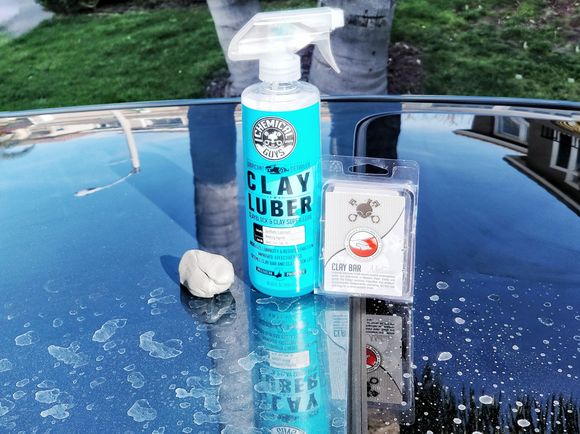 The clay bar took off water spots.

