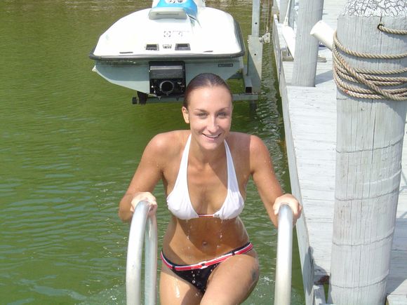 my hottie comin out of the water