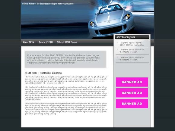 Web Site Layout