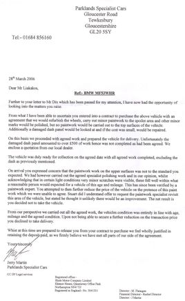 BMW Letter 1