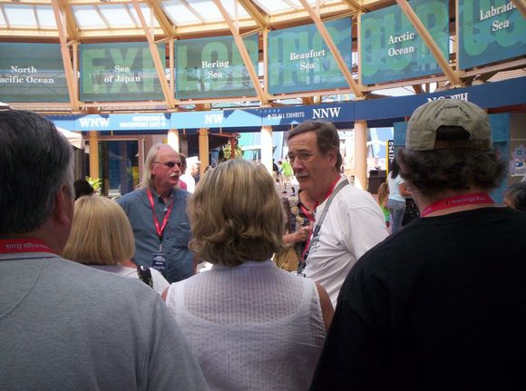Dean and students at Mystic Aquarium
