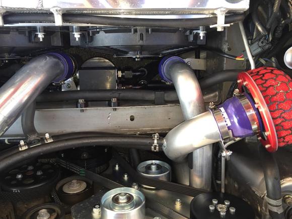Oil Filter relocation to front cross member