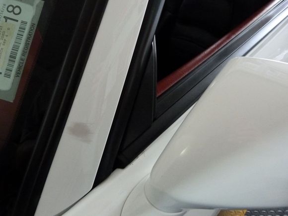 blemish from peeling off windshield tape