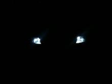 Headlights with strobes flashing