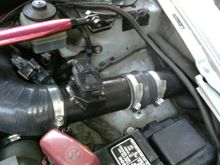 Running a custom cold air intake with my SC set-up.