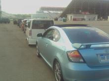 Lined up to do the road course!!