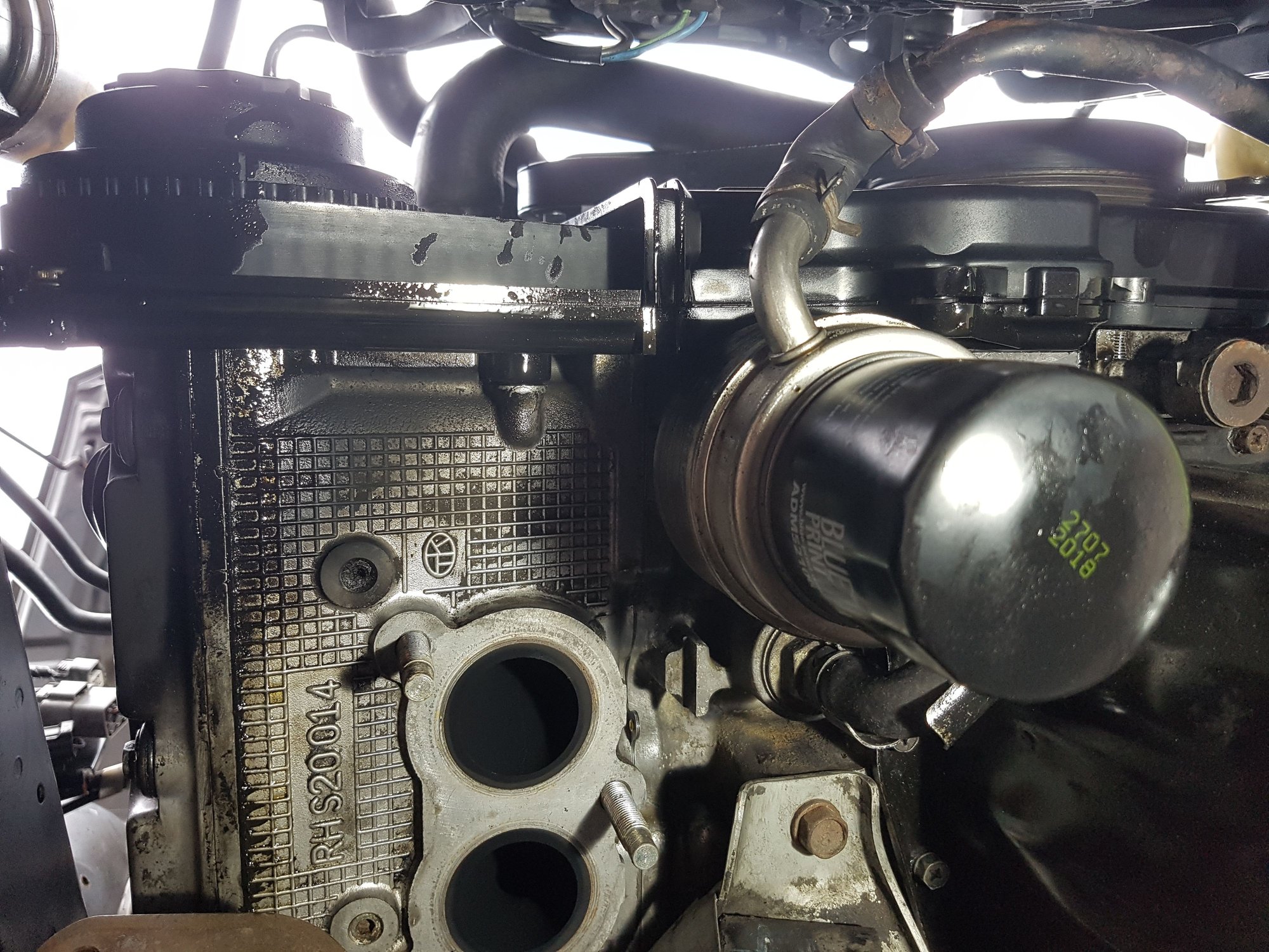 WRX sudden big oil leak onto manifold Subaru
