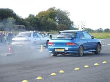 Getting ass kcked by scubbay junior at Straightliners 2008