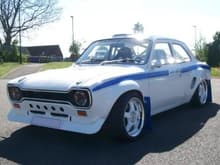 the first in the uk and maybe the world mk1 escort with impreza engine and running gear.