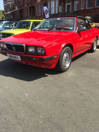 Maserati Zagato with 26,000 miles at the show in Peel,absolutely beautiful.😎